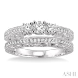 Past Present & Future Diamond Wedding Set