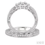 Past Present & Future Diamond Wedding Set