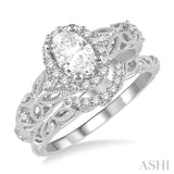 Oval Shape Diamond Wedding Set