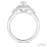 Pear Shape Semi-Mount Diamond Engagement Ring