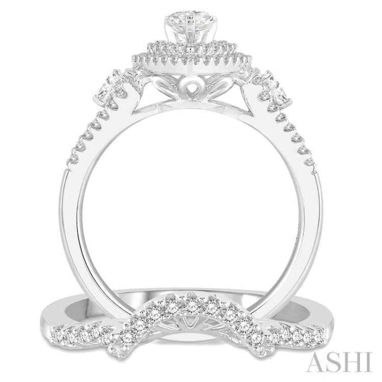 Pear Shape Diamond Wedding Set