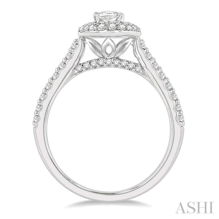 Oval Shape Semi-Mount Diamond Engagement Ring