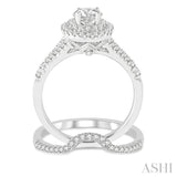 Oval Shape Diamond Wedding Set