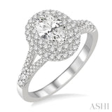 Oval Shape Semi-Mount Diamond Engagement Ring