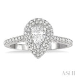 Pear Shape Semi-Mount Diamond Engagement Ring