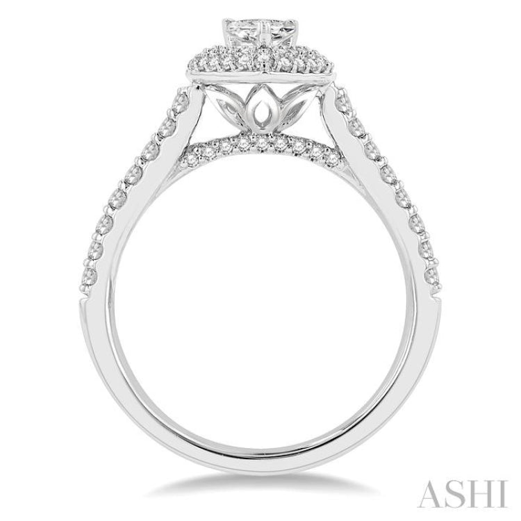 Pear Shape Semi-Mount Diamond Engagement Ring