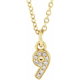 Natural Diamond Numeral Necklace - Luvona