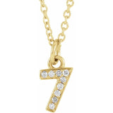 Natural Diamond Numeral Necklace - Luvona