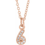 Natural Diamond Numeral Necklace - Luvona