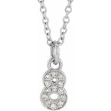 Natural Diamond Numeral Necklace - Luvona