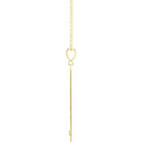 14K Yellow .03 CTW Natural Diamond Engravable Bar 18" Necklace - Luvona