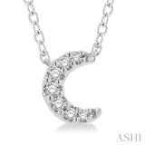 Crescent Petite Diamond Fashion Pendant