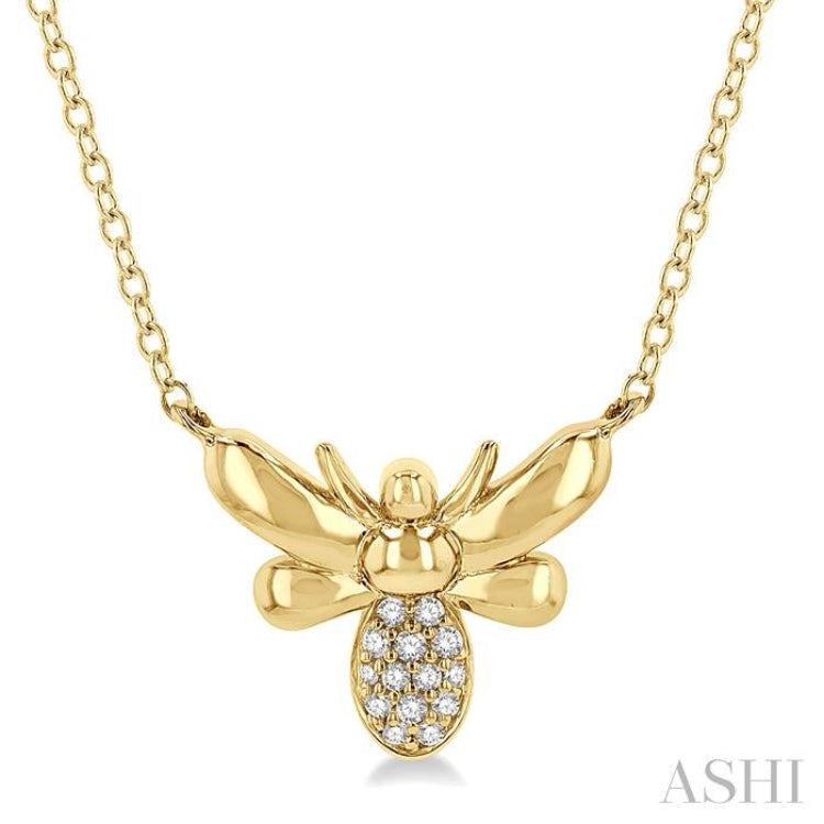 Bumble Bee Shape Petite Diamond Fashion Pendant