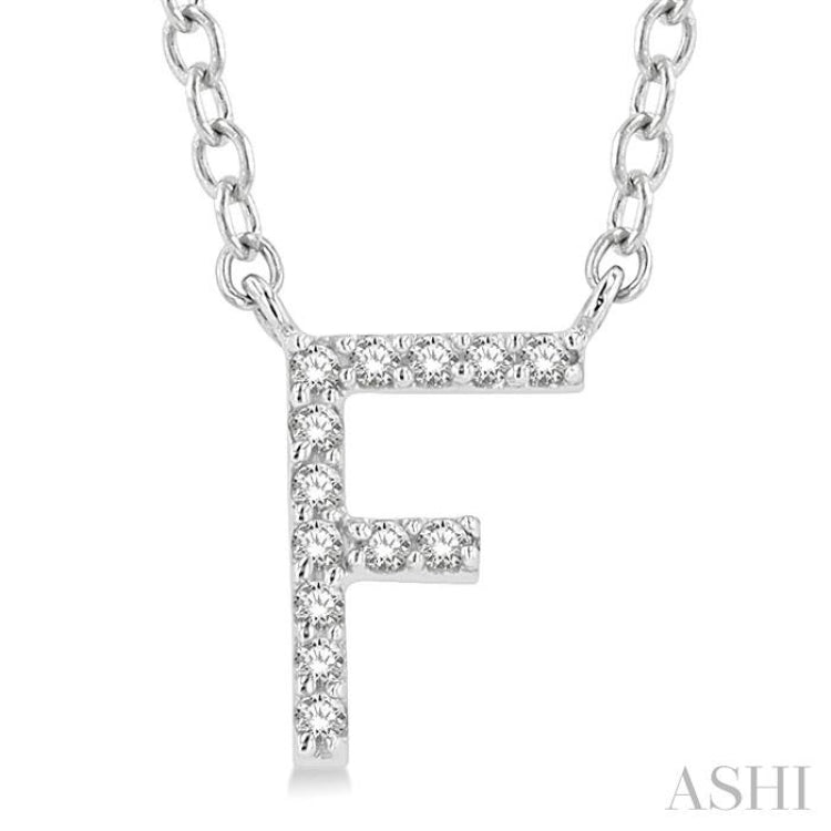 'F' Initial Diamond Pendant