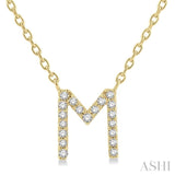 'M' Initial Diamond Pendant