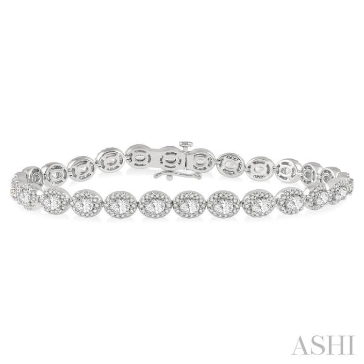 Oval Shape Diamond Bracelet