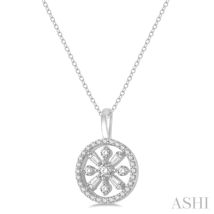 Circle Baguette Diamond Fashion Pendant