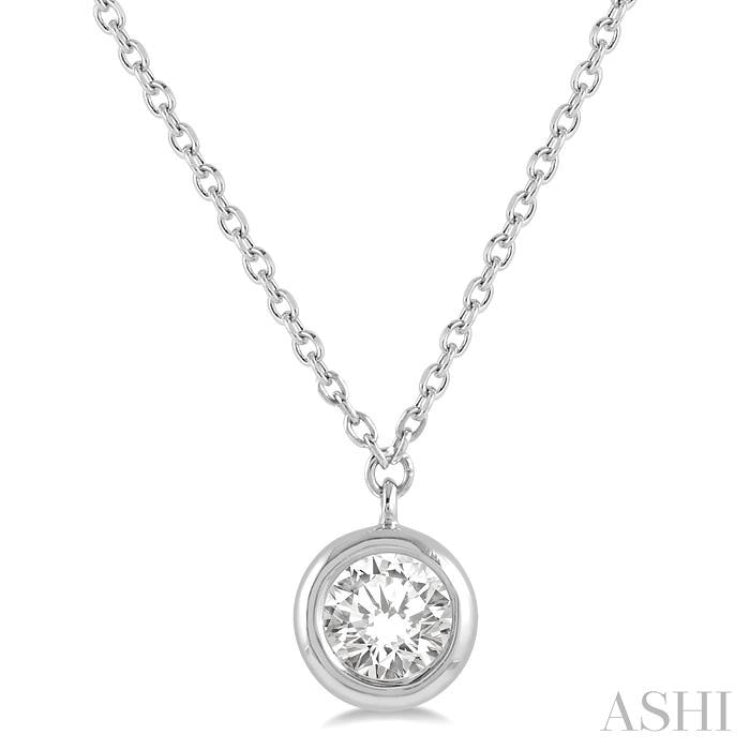 Bezel Set Diamond Necklace