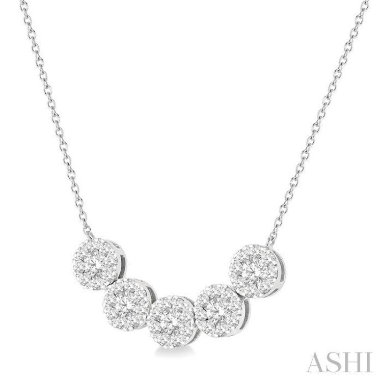 5 Stone Lovebright Essential Diamond Necklace