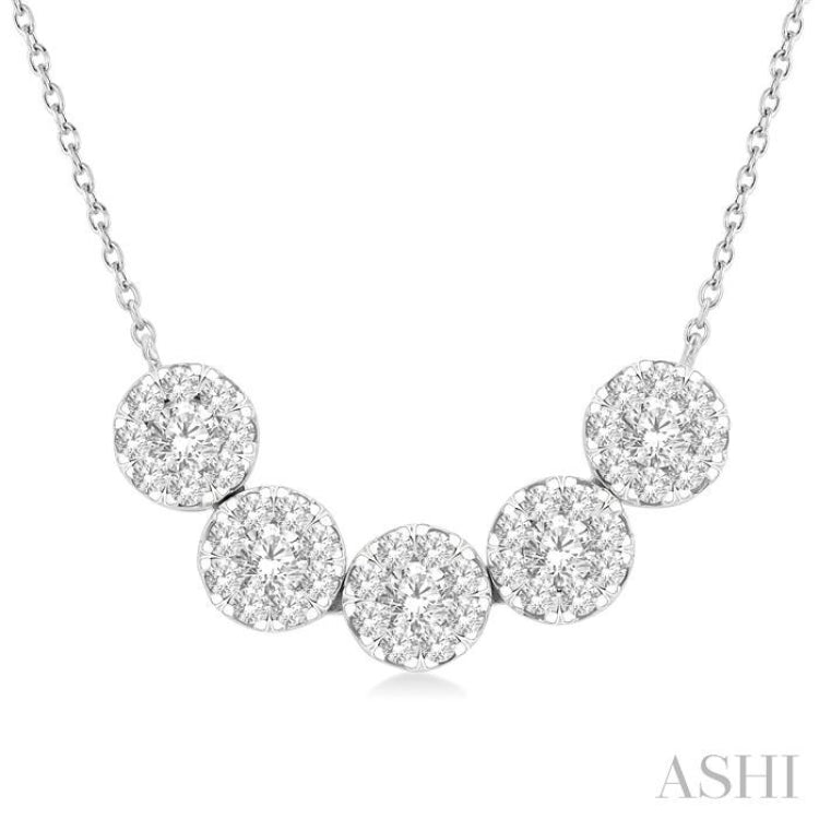 5 Stone Lovebright Essential Diamond Necklace