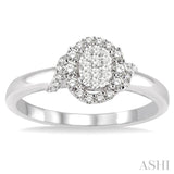 Oval Shape Lovebright Diamond Engagement Ring