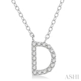 'D' Initial Diamond Pendant