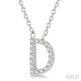 'D' Initial Diamond Pendant