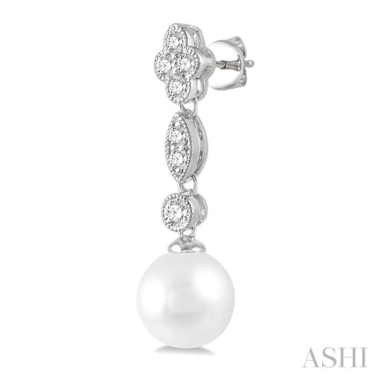 Pearl & Diamond Fashion Earrings