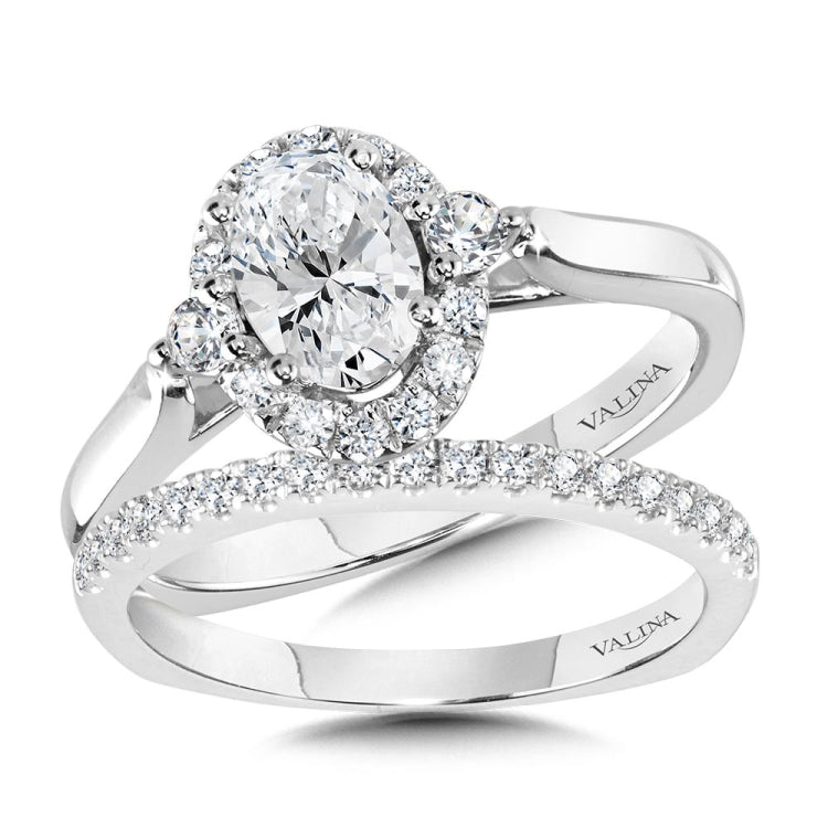 Oval Diamond Halo Engagement Ring