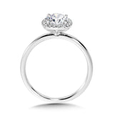 Classic Straight Cushion-Shaped Halo Engagement Ring