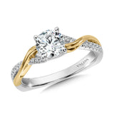 Crisscross Diamond Engagement Ring