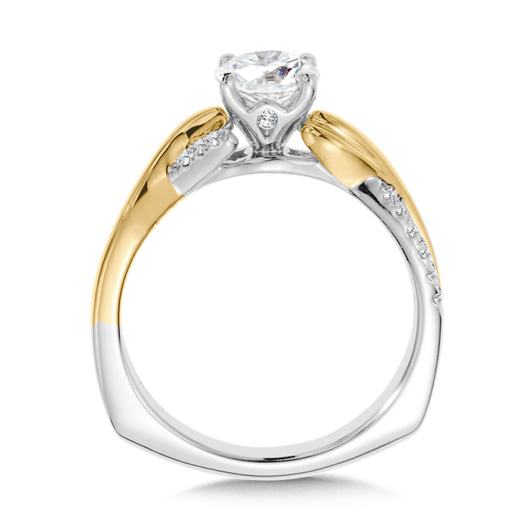 Crisscross Diamond Engagement Ring