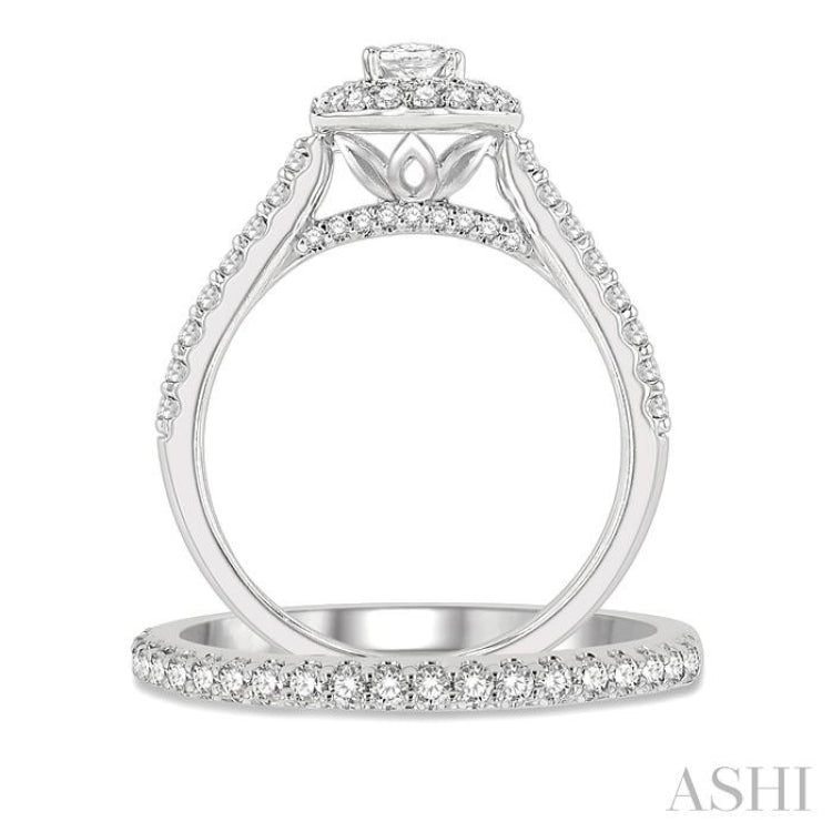 Oval Shape Diamond Wedding Set