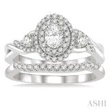 Oval Shape Diamond Wedding Set