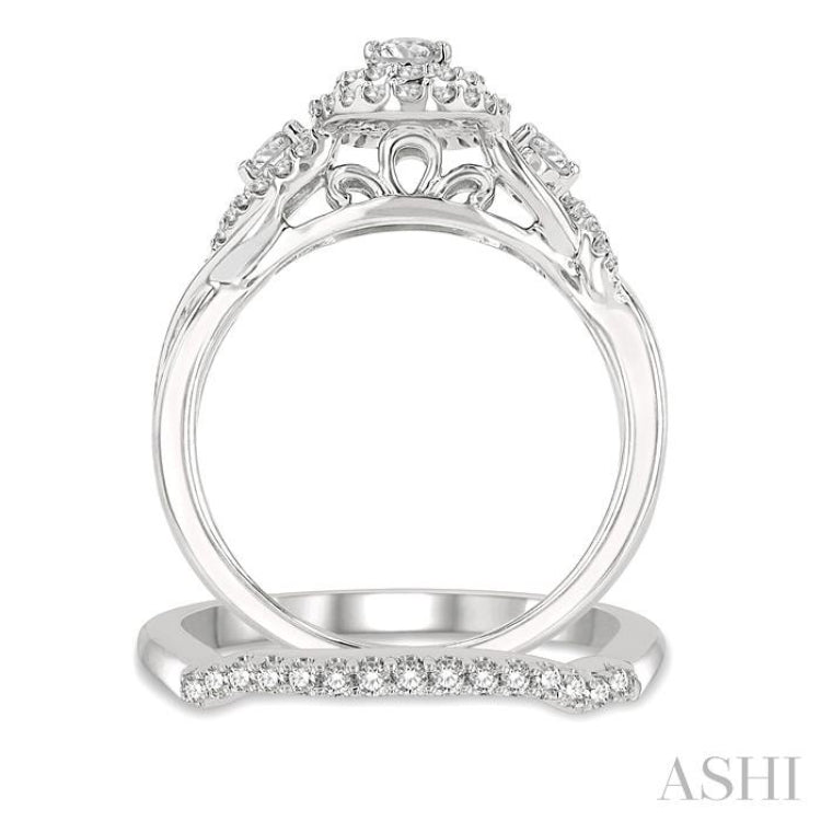 Oval Shape Diamond Wedding Set