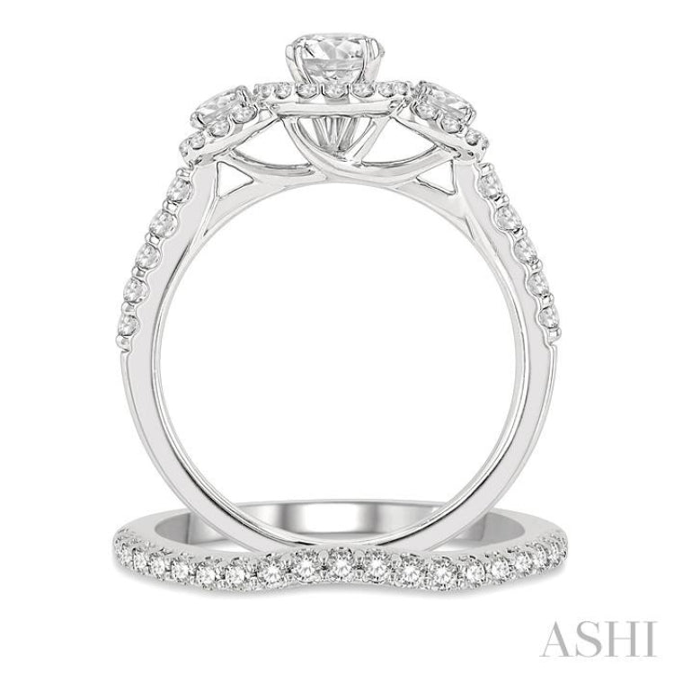 Past Present & Future Diamond Wedding Set