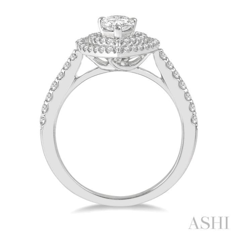 Pear Shape Semi-Mount Diamond Engagement Ring