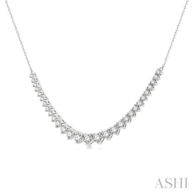 Graduated Diamond Smile Necklace