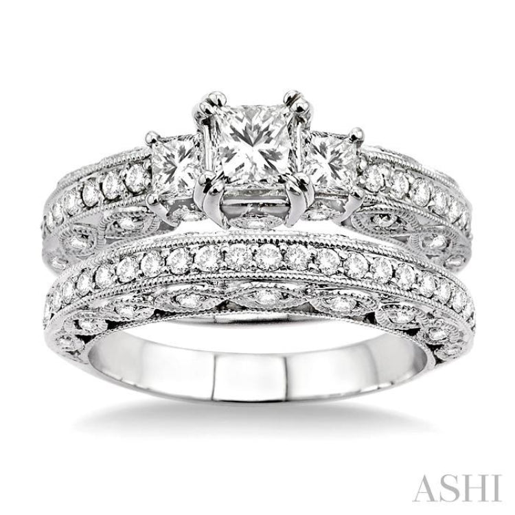 Past Present & Future Diamond Wedding Set