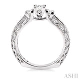 Past Present & Future Semi-Mount Diamond Engagement Ring