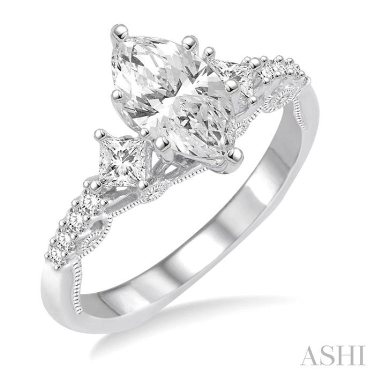 Marquise Shape Diamond Engagement Ring