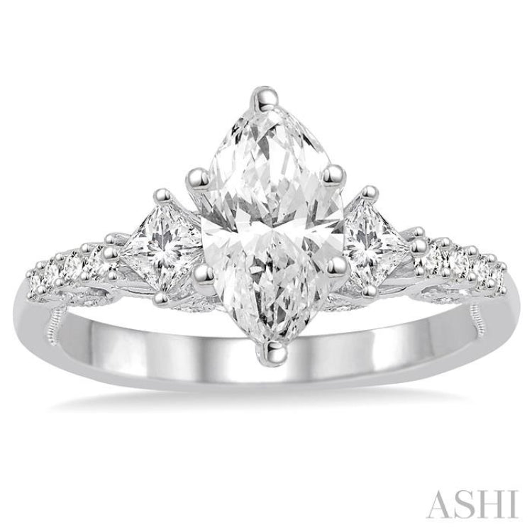 Marquise Shape Diamond Engagement Ring