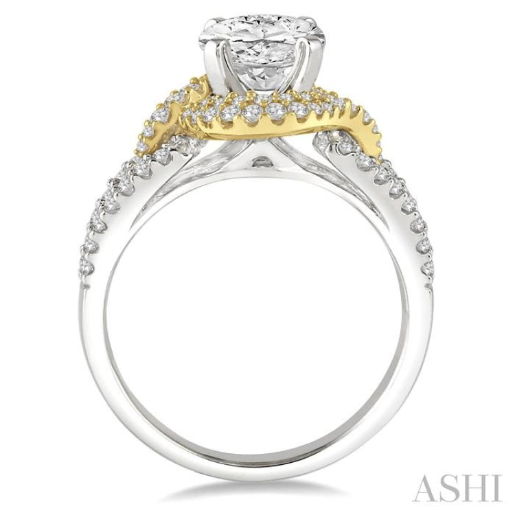 Oval Shape Semi-Mount Diamond Engagement Ring