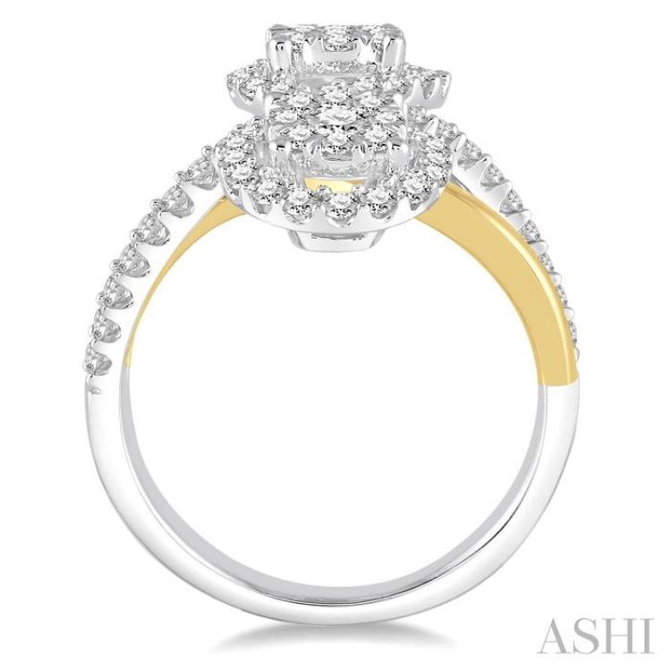 2 Stone Lovebright Diamond Fashion Ring