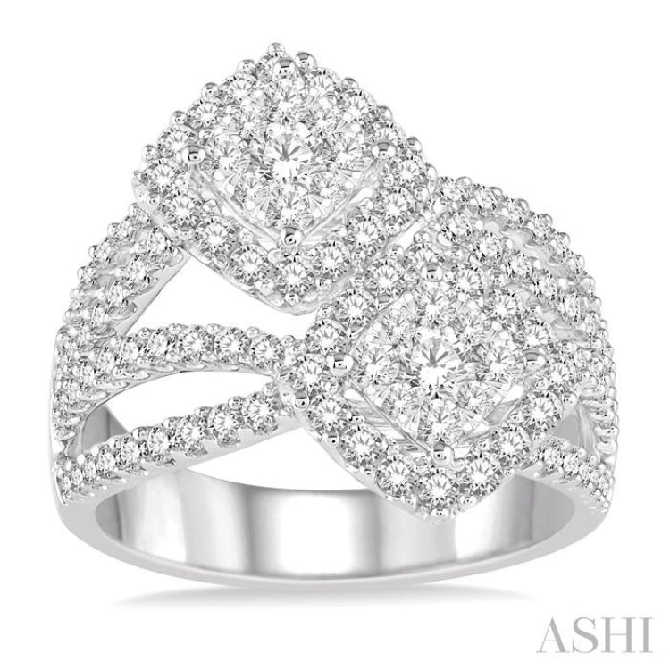 2 Stone Lovebright Diamond Fashion Ring