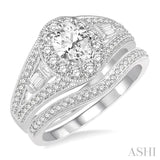 Oval Shape Diamond Wedding Set