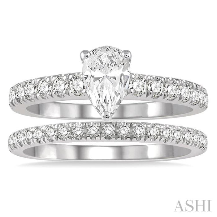 Pear Shape Diamond Wedding Set