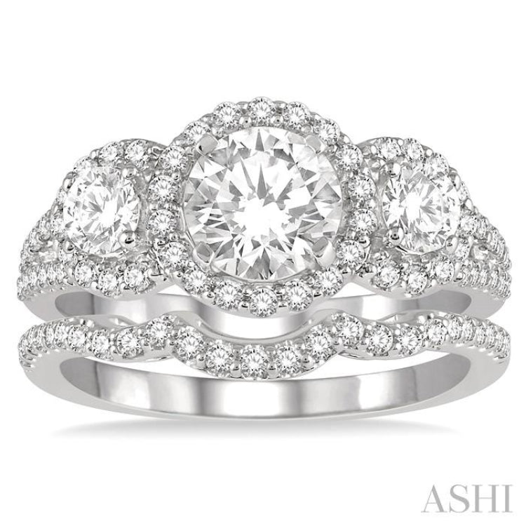 Past Present & Future Diamond Wedding Set