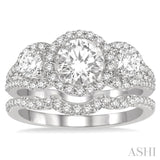 Past Present & Future Diamond Wedding Set