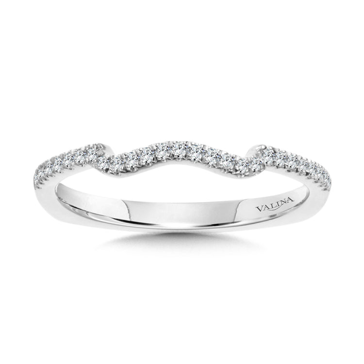 True fit matching diamond wedding band and a beautiful reminder of that special day for years to come.
